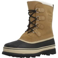 Buty SOREL CARIBOU Jasnobrązowy. Brązowe buty turystyczne Sorel, na zimę, bez wzorów, z materiału, bez zapięcia, trekkingowe. Za 634.99 zł.