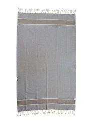 Towel to Go Chusta hammam w kolorze szarym - 220 x 200 cm rozmiar: onesize. Szare szaliki Towel to Go, bez wzorów, z bawełny. Za 130.99 zł.