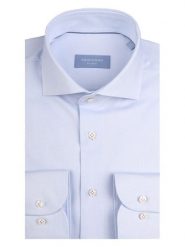PROFUOMO Koszula - Slim fit - w kolorze błękitnym rozmiar: 44. Niebieskie koszule PROFUOMO, bez wzorów, z bawełny, bez kołnierzyka, bez ramiączek. Za 144.58 zł.