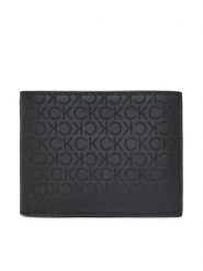 Calvin Klein Portfel Ck Sleek Trifold 10Cc W/Coin K50K512865 Czarny. Czarne portfele CALVIN KLEIN, bez wzorów, z materiału. Za 259.99 zł.