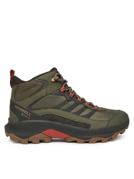 Merrell Trekkingi Speed Strike 2 Mid GORE-TEX J037819 Zielony. Zielone botki sznurowane Merrell, bez wzorów, z gore-texu, bez zapięcia. Za 469.99 zł.