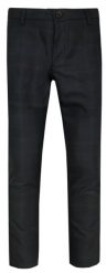 Eleganckie Męskie Spodnie - RIGON - Czarne w Kratkę. Czarne eleganckie spodnie Rigon, m, z elastanu, eleganckie. Za 179.00 zł.