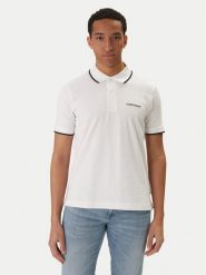 Guess Jeans Polo M6RP24 KCJV1 Biały Regular Fit. Białe koszulki polo Guess Jeans, m, z aplikacjami, z bawełny, bez kołnierzyka, bez ramiączek. Za 259.99 zł.