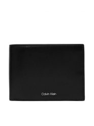 Calvin Klein Portfel Raised Ew Trifold LV04D1228G Czarny. Czarne portfele CALVIN KLEIN, bez wzorów, ze skóry. Za 369.99 zł.