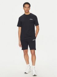 Jack&Jones Komplet t-shirt i szorty sportowe Beau 12277466 Granatowy Relaxed Fit. Niebieskie krótkie spodenki sportowe Jack&Jones, m, bez wzorów, z bawełny. Za 99.99 zł.