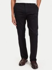 Calvin Klein Chinosy LV04LH600G Czarny Straight Fit. Czarne eleganckie spodnie CALVIN KLEIN, m, z bawełny. Za 409.99 zł.