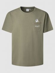 Pepe Jeans Koszulka w kolorze khaki rozmiar: L. Brązowe bezrękawniki Pepe Jeans, l, bez wzorów, z bawełny, bez kołnierzyka, bez ramiączek. Za 101.94 zł.