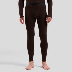 Legginsy termoaktywne męskie Odlo Merino 160 BL Bottom Long. Brązowe bielizna termoaktywna ODLO, m, bez wzorów, bez ramiączek. Za 276.99 zł.