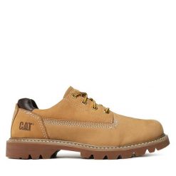 Półbuty CATerpillar. Żółte eleganckie półbuty CATerpillar, bez wzorów, bez obcasa, bez zapięcia. Za 429.99 zł.