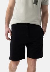 Szorty dresowe M-RISSO. Czarne krótkie spodenki sportowe Volcano, m, bez wzorów, z bawełny. Za 99.99 zł.