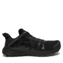 Trekkingi Mammut. Czarne buty trekkingowe Mammut, bez wzorów, bez zapięcia. Za 589.99 zł.