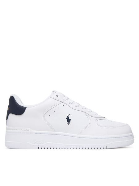 Polo Ralph Lauren Sneakersy Masters Ct Rib 809P01636001 Biały. Białe buty sportowe casual Polo Ralph Lauren, bez wzorów, ze skóry, bez zapięcia. Za 689.99 zł.