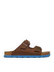 Rieker Klapki CEO-21190-28 Brązowy. Brązowe klapki Rieker, z nubiku. Za 359.99 zł.