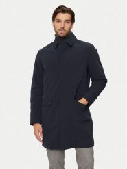 Sisley Trencz 2X3RSN03G Niebieski Regular Fit. Niebieskie płaszcze Sisley, m, bez wzorów, z syntetyku, bez kaptura. Za 429.99 zł.