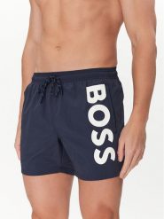 BOSS Szorty kąpielowe Octopus 50514502 Granatowy Regular Fit. Niebieskie kąpielówki Boss, m, bez wzorów, z syntetyku. Za 229.99 zł.
