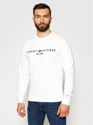 Tommy Hilfiger Bluza Logo MW0MW11596 Biały Regular Fit. Białe bluzy Tommy Hilfiger, l, bez wzorów, z syntetyku, bez kaptura. Za 289.99 zł.