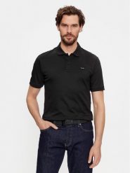Calvin Klein Polo Smooth Cotton Slim Polo K10K111657 Czarny Regular Fit. Czarne koszulki polo CALVIN KLEIN, m, bez wzorów, z bawełny, bez kołnierzyka, bez ramiączek. Za 379.99 zł.