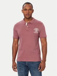 Guess Jeans Polo M6YP05 K3978 Fioletowy Regular Fit. Fioletowe koszulki polo Guess Jeans, m, z aplikacjami, z bawełny, bez kołnierzyka, bez ramiączek. Za 259.99 zł.