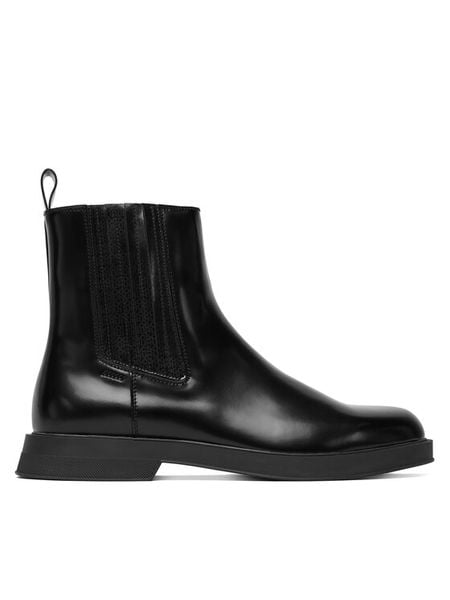 HUGO Sztyblety Lenner 50552567 Czarny. Czarne botki sznurowane Hugo, bez wzorów, ze skóry, bez obcasa, bez zapięcia. Za 929.99 zł.