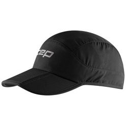 Sportowa czapka z daszkiem do biegania unisex lekka regulowana CORE Run CEP. Czarne czapki z daszkiem CEP, bez wzorów. Za 84.00 zł.