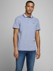 Jack & Jones Koszulka polo "Paulos" w kolorze błękitnym rozmiar: S. Niebieskie koszulki polo Jack & Jones, s, bez wzorów, z bawełny, bez kołnierzyka, bez ramiączek. Za 52.79 zł.