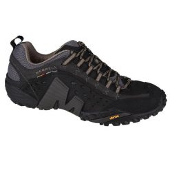 Buty trekkingowe męskie Merrell Intercept. Czarne trekkingi Merrell, bez wzorów, z materiału, bez zapięcia. Za 604.40 zł.