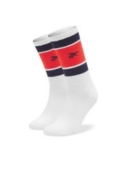 Reebok Skarpety Wysokie Męskie CL Basketball Sock HF8408 Biały. Białe skarpety Reebok, bez wzorów, z materiału. Za 59.99 zł.