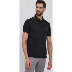 Polo Ralph Lauren - Polo. Czarne koszulki polo Polo Ralph Lauren, l, z aplikacjami, z dzianiny, bez kołnierzyka, bez ramiączek. Za 549.90 zł.