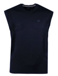 Wełniana Kamizelka - Pako Jeans - Granatowa. Niebieskie swetry rozpinane Pako Jeans, m, bez wzorów, z jeansu, bez kołnierzyka, bez ramiączek. Za 145.00 zł.