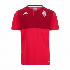 Polo AS Monaco Angat 8 2024/25. Czerwone koszulki polo Kappa, bez wzorów, bez kołnierzyka, bez ramiączek, do piłki nożnej. W wyprzedaży za 192.15 zł.