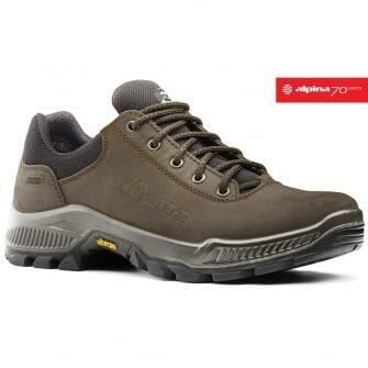 Buty Trekkingowe dla dorosłych Alpina Prima Low Vibram. Brązowe buty trekkingowe Alpina, bez wzorów, bez zapięcia. Za 550.00 zł.