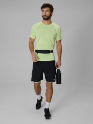 4F Spodenki do biegania szybkoschnące męskie - czarne L. Czarne szorty 4F, l, bez wzorów, z tkaniny. Za 249.99 zł.