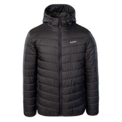 Męska Ocieplana Kurtka Lovara. Niebieskie kurtki Hi-tec, m, bez wzorów, z puchu, bez kaptura. Za 236.99 zł.