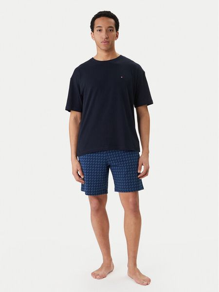 Tommy Hilfiger Piżama UM0UM03834 Granatowy Regular Fit. Niebieskie piżamy Tommy Hilfiger, m, bez wzorów, z bawełny, bez ramiączek. Za 289.99 zł.