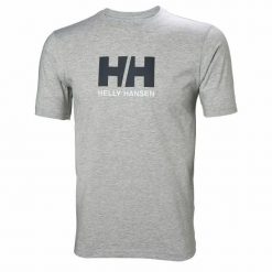 Koszulka sportowa męska Helly Hansen HH Logo. Szare t-shirty sportowe Helly Hansen, bez wzorów, bez ramiączek, żeglarskie. Za 228.00 zł.