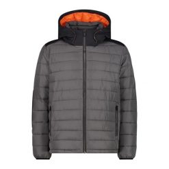 Kurtka Męska Zimowa 32K3187 OCIEPLANA 32K3187. Szare kurtki CMP, na zimę, l, bez wzorów, bez kaptura. W wyprzedaży za 419.99 zł.