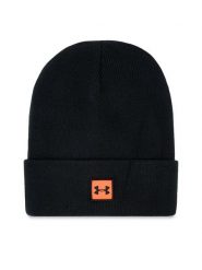 Under Armour Czapka Halftime Cuff 1373155-002 Czarny. Czarne czapki zimowe Under Armour, bez wzorów, z materiału. Za 99.99 zł.