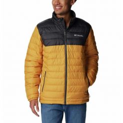 Kurtka Turystyczna Puchowa Męska Columbia Powder Lite Jacket. Białe kurtki Columbia, m, bez wzorów, z puchu, bez kaptura. Za 473.99 zł.