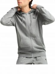 Bluza Męska Puma Z Kapturem Na Zamek Sportowa Szara Basic. Szare bluzy z kapturem Puma, m, bez wzorów, z bawełny, z kapturem. Za 229.00 zł.