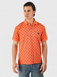 Brunotti Koszulka polo "Addax" w kolorze pomarańczowym rozmiar: 3XL. Pomarańczowe koszulki polo Brunotti, xl, bez wzorów, z bawełny, bez kołnierzyka, bez ramiączek. Za 108.99 zł.