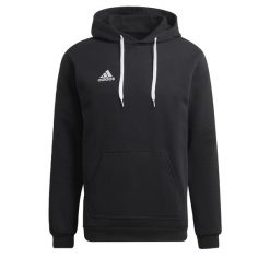 Bluza do piłki nożnej męska Adidas Entrada 22. Białe bluzy z kapturem Adidas, l, bez wzorów, z bawełny, z kapturem. Za 127.99 zł.