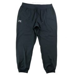 Second life - Dres męski Jogger luźny czarny - Jak nowy. Czarne joggery i bojówki Under Armour, m, bez wzorów, z dresówki, sportowe. Za 85.16 zł.
