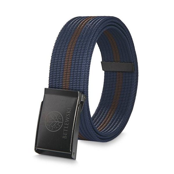 Pasek parciany BETLEWSKI granatowy PRC-08_GR-2 L. Niebieskie paski Betlewski, bez wzorów, z materiału. Za 34.99 zł.