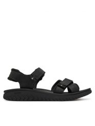 Clarks Sandały Wesley Shore 26182010 Czarny. Czarne sandały Clarks, z nubiku, bez zapięcia. Za 259.99 zł.