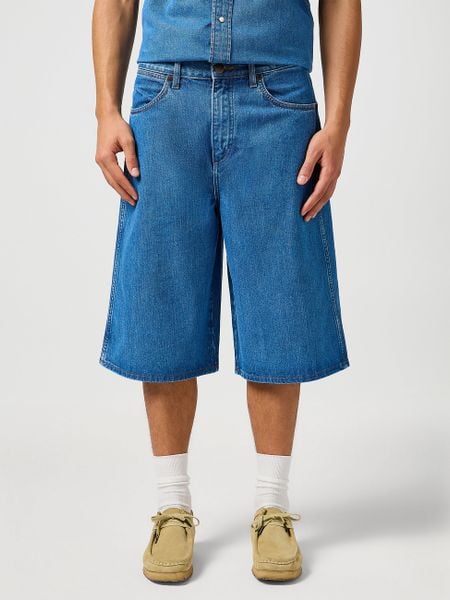 MESKIE SPODENKI WRANGLER JORT SHORTS MID STONE 112362509. Szorty Wrangler, m, bez wzorów. Za 189.99 zł.