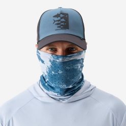 Komin wędkarski Caperlan 500 Anty-UV. Niebieskie szaliki CAPERLAN, bez wzorów, z materiału. Za 34.99 zł.