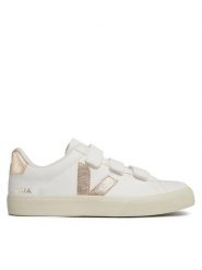 Veja Sneakersy Recifee Logo Chromefree Leather RC0502762B Biały. Białe buty sportowe casual Veja, bez wzorów, ze skóry, bez zapięcia. Za 559.99 zł.