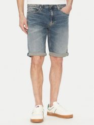 Tommy Jeans Szorty jeansowe DM0DM20948 Niebieski Regular Fit. Niebieskie szorty Tommy Jeans, m, bez wzorów, z bawełny. Za 299.99 zł.