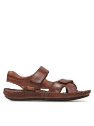 Pikolinos Sandały 06J-5818 Brązowy. Brązowe sandały Pikolinos, ze skóry, bez zapięcia. Za 309.99 zł.
