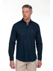 The Time of Bocha Koszula - Regular fit - w kolorze granatowym rozmiar: S. Niebieskie koszule The Time of Bocha, s, bez wzorów, bez kołnierzyka, bez ramiączek. Za 173.99 zł.